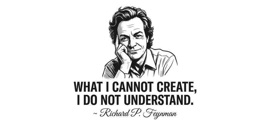 What I cannot create, I do not understand. — Richard P. Feynman